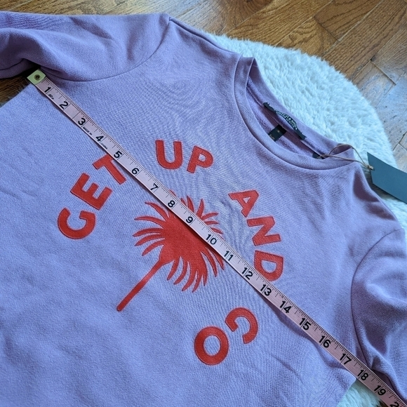 Scotch & SODA crew neck sweatshirt get up and go palm tree xs - Picture 8 of 10